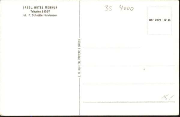 Basel BS Hotel Merkur – Bild 2