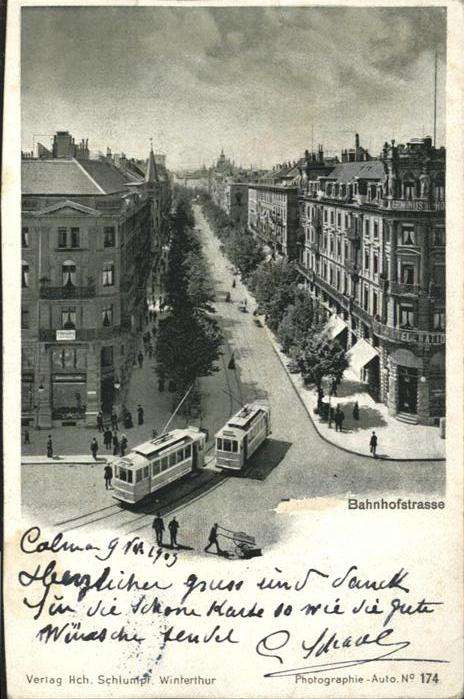 Zuerich Bahnhofstrasse Strassenbahn