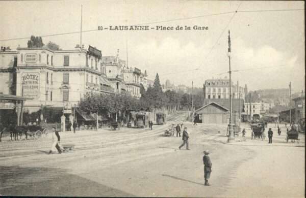 Lausanne VD Place de la Gave Kutsche