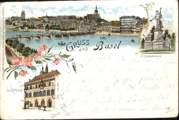Basel BS St Jakobs Denkmal Rathaus Brücke