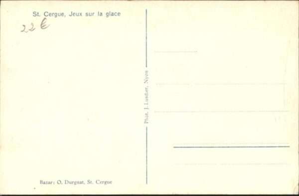 Saint-Cergue Nyon Suisse Jeux sur la Glace Schlittschuh – Bild 2