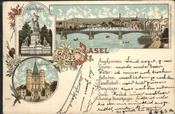 Basel BS St Jakobs Denkmal Spalentor Brücke