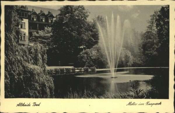 Altheide Bad Schlesien Kurpark Springbrunnen