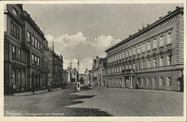 Troppau Sudetengau Herrngasse Postamt