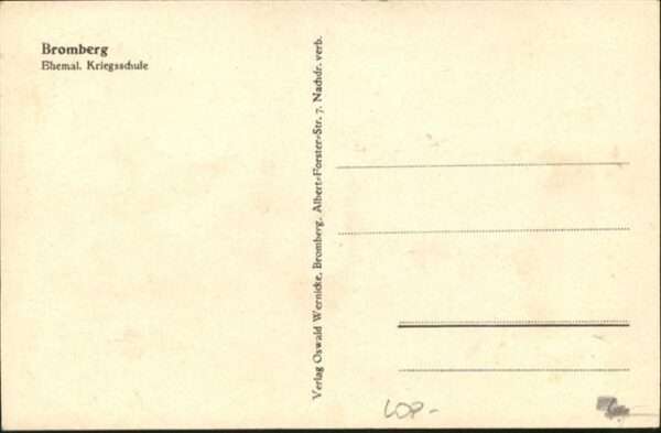 Bromberg Pommern Westpreussen Kriegsschule – Bild 2