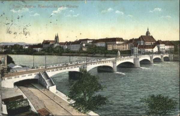 Basel BS Mittlere Rheinbrücke Münster