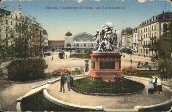 Basel BS Strassburger Denkmal Bundesbahnhof Stra