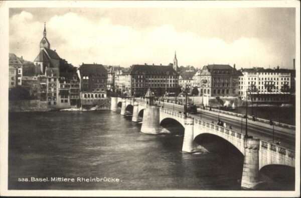Basel BS Mittlere Rheinbrücke Strassenbahn