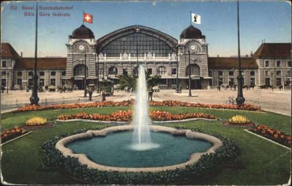 Basel BS Bundesbahnhof Springbrunnen Strassenbah