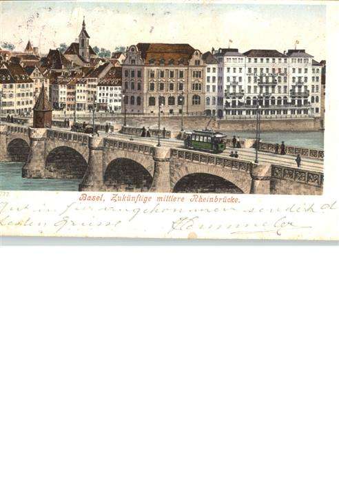 Basel BS Rheinbrücke Strassenbahn