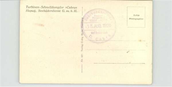 Dampfer Oceanliner Turbinen Schnelldampfer Cobra – Bild 2