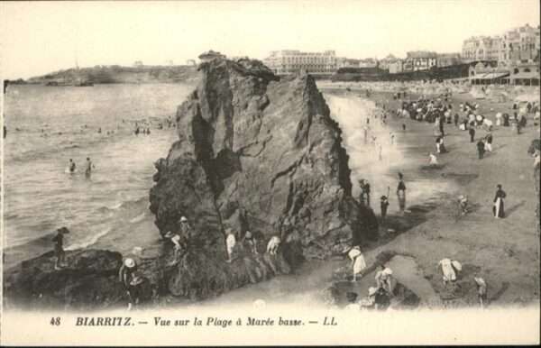 Biarritz Pyrenees Atlantiques Plage Maree basse
