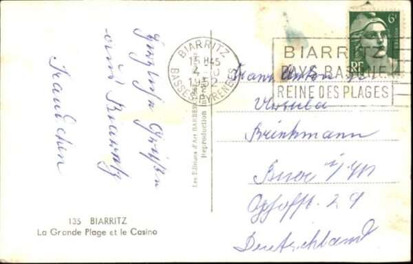 Biarritz Pyrenees Atlantiques la Grande Plage Le Casino – Bild 2