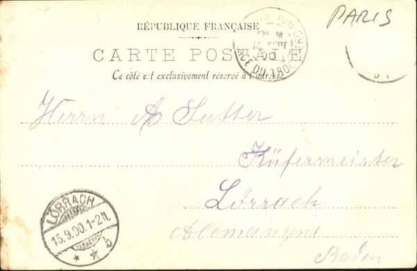 Paris [Handschriftlich] Avenue Alexandre – Bild 2