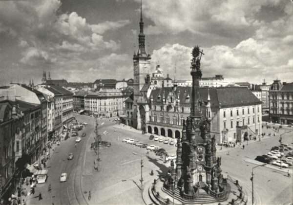 Olomouc Friedensplatz Rathaus Dreifaltigkeitssä