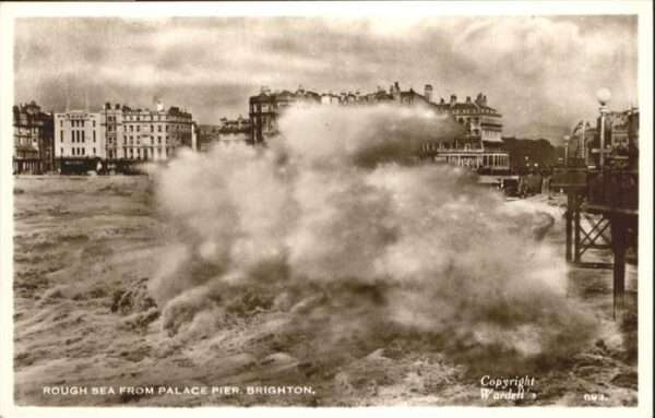 Brighton Hove Rough Sea from Palace Pier