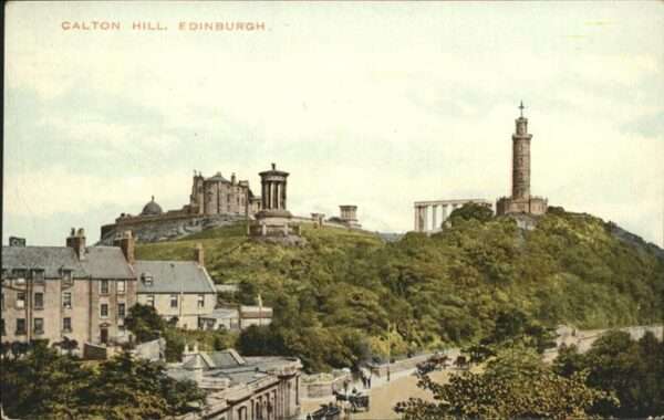 Edinburgh Scotland Calton Hill Kutsche