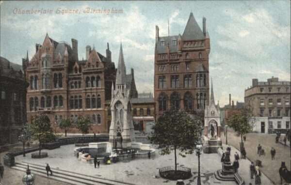 Birmingham Chamberlain Square Brunnen
