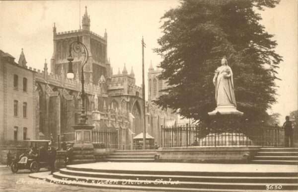 Bristol UK Queen Victoria Statue Cathedral