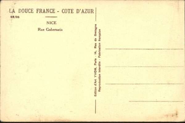 Nice Alpes Maritimes Rue Gubernatis – Bild 2