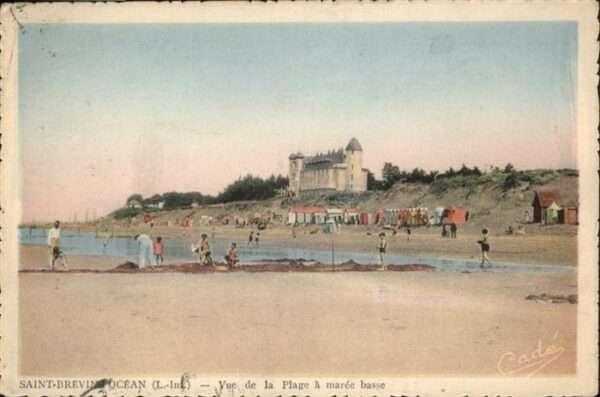 Saint-Brevin-l Ocean Loire Atlantique Plage maree basse