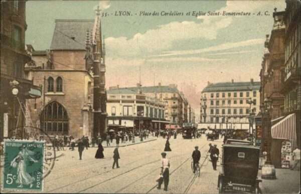Lyon France place Cordeliers Eglise Saint Bonaventu