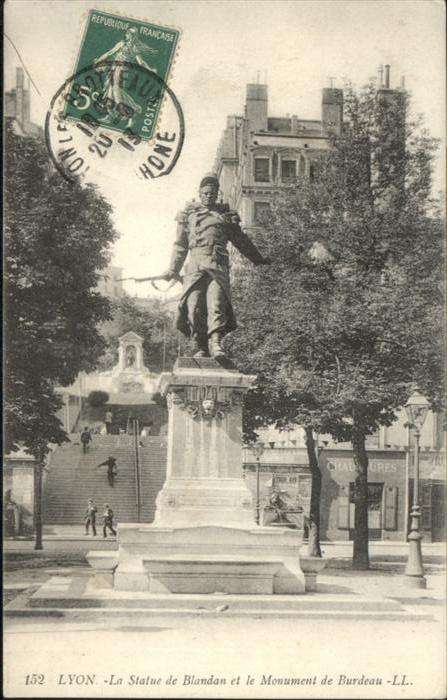 Lyon France Statue Blandan Monument de Burdeau