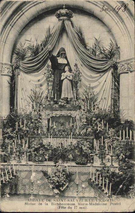 Saint-Sauveur-le-Vicomte Statue Bienheureuse Marie Madeleine