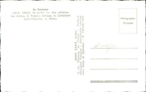 Arles Bouches-du-Rhone Fliegeraufnahme Theatre Antique Cathedr – Bild 2