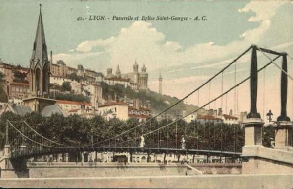 Lyon France Passerelle Eglise Saint Georges