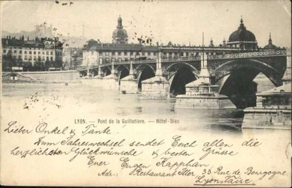 Lyon France Pont de la Guillotiere Hotel Dieu