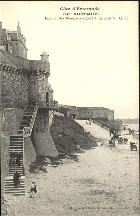 Saint-Malo 35 Kutsche Escaliet des Remparts