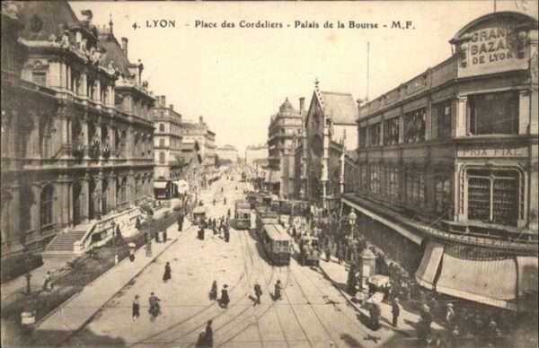 Lyon France place des Cordeliers Palais de la Bours