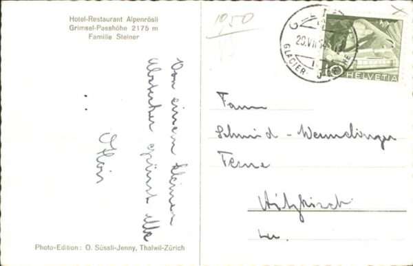 Grimsel Pass Hospiz Finsteraarhorngruppe – Bild 2