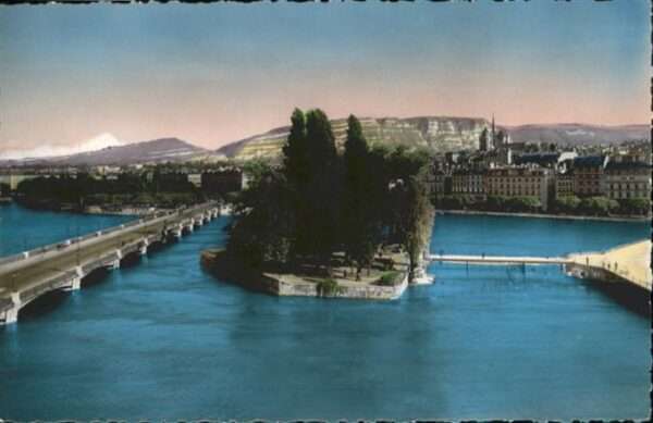 Geneve GE Brücke Mont Blanc