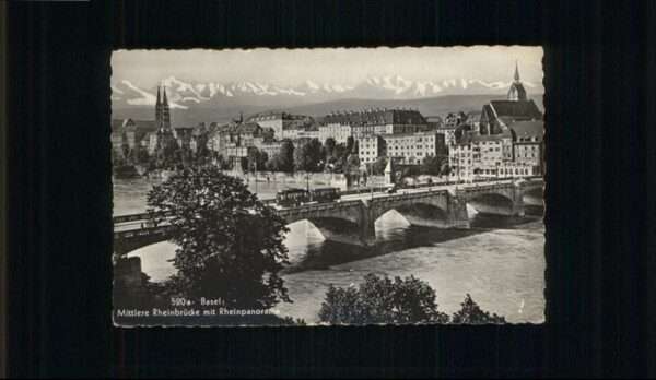 Basel BS Mittlere Rhein brücke Strassenbahn