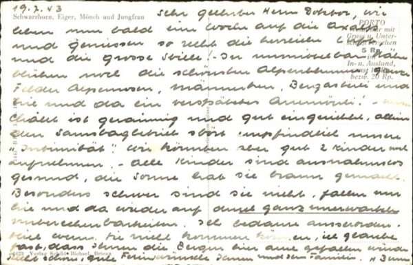 Schwarzhorn Brienz Eiger Mönch Jungfrau – Bild 2