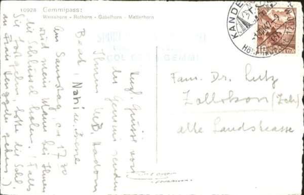 Gemmipass Wallis Weisshorn Rothorn Gabelhorn Matterhorn – Bild 2