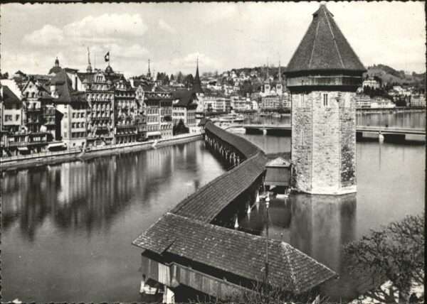 Luzern LU Kapelbrücke Wasserturm
