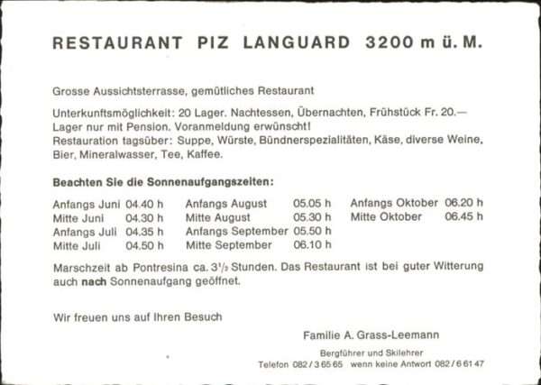 Piz Languard Restaurant Piz Languard – Bild 2