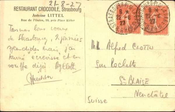 Strasbourg Alsace Fete de Village en 1870
Restaurnt Croc – Bild 2