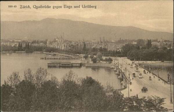Zuerich Quaibrücke Enge Uetlisberg
