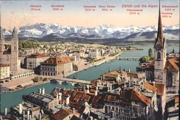 Zuerich Brücke Alpen