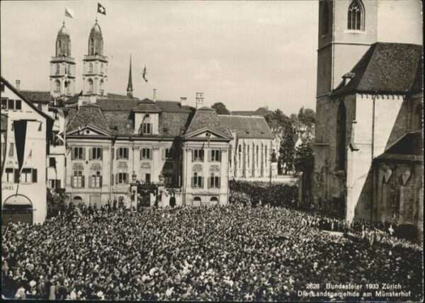 Zuerich Bundesfeier Münsterhof