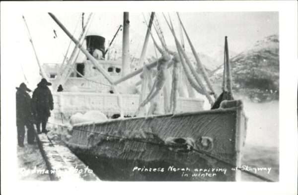 Skagway Princess Norah arriving in winter at Sk