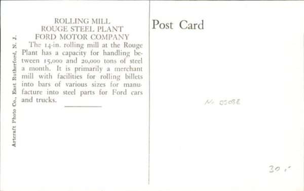 Dearborn Michigan Rolling Mioll Rouge Steel Plant Ford Mo – Bild 2
