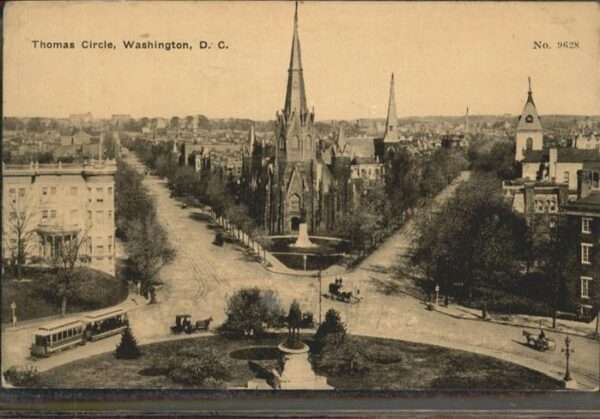Washington DC Thomas Circle Strassenbahn Kutsche