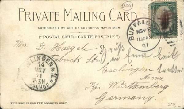 Buffalo New York [Stempelabschlag] Mailing Card – Bild 2