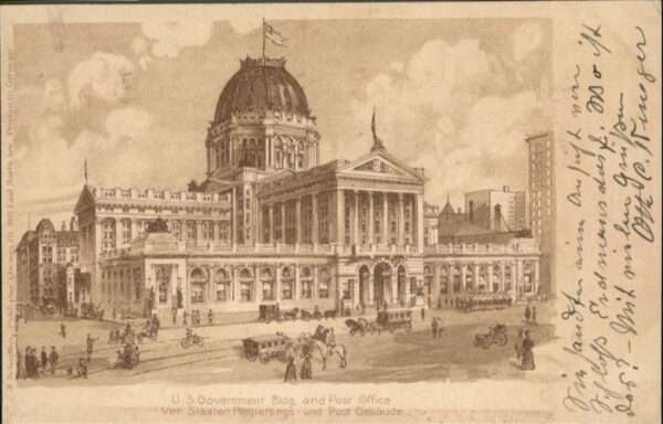 Chicago Heights [Stempelabschlag] Kutsche Post Gebäude