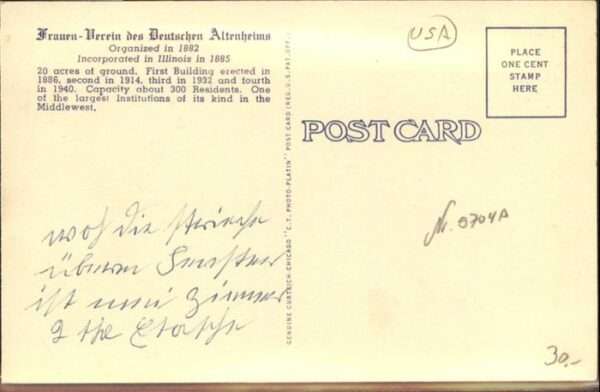 Forest Park Illinois German Old Peoples Home – Bild 2